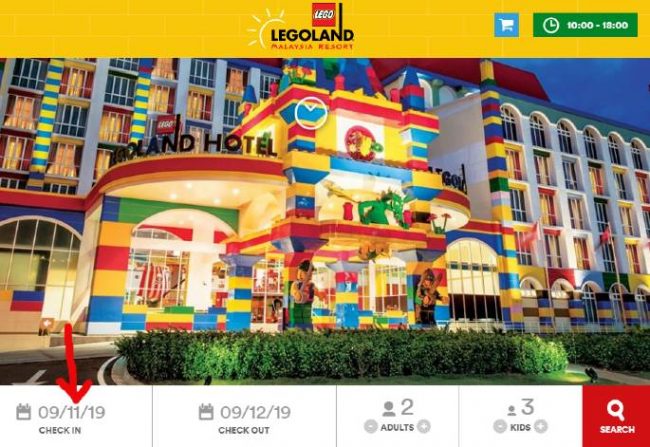 cara booking hotel legoland 
